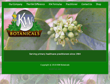 Tablet Screenshot of kwbotanicals.com
